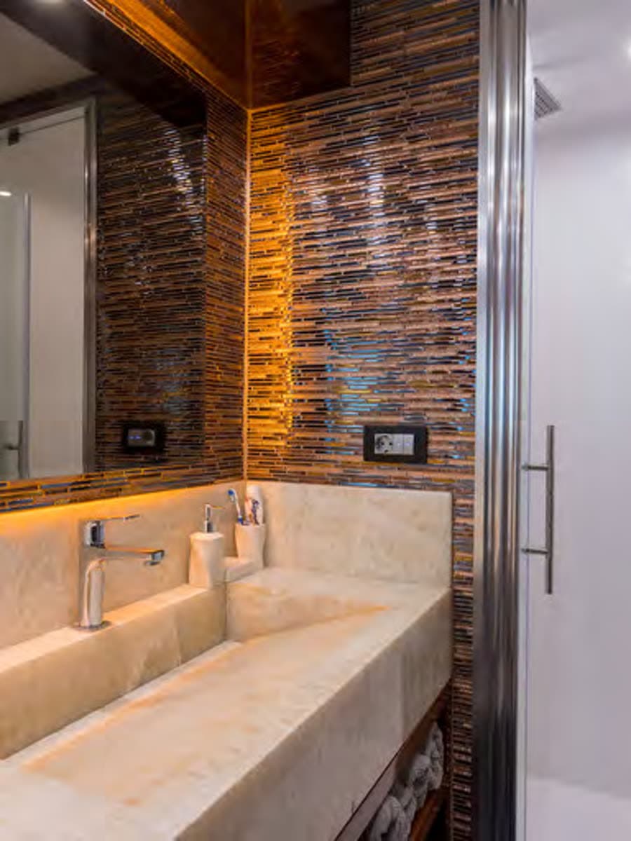 A stone bath in soft light