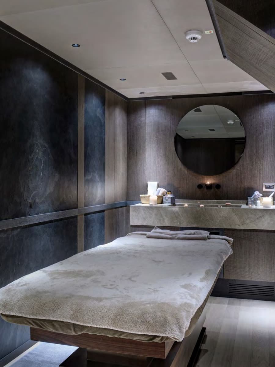 The massage room below deck