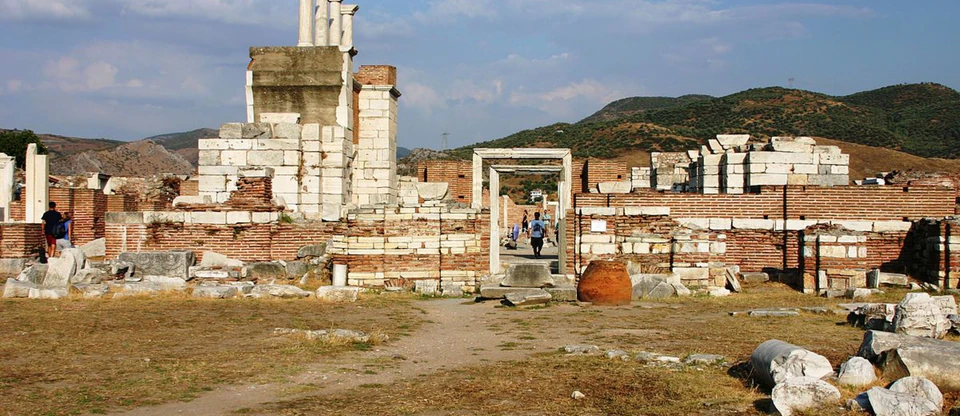 The remains of the Basilica of St. John on Ayasuluk Hill