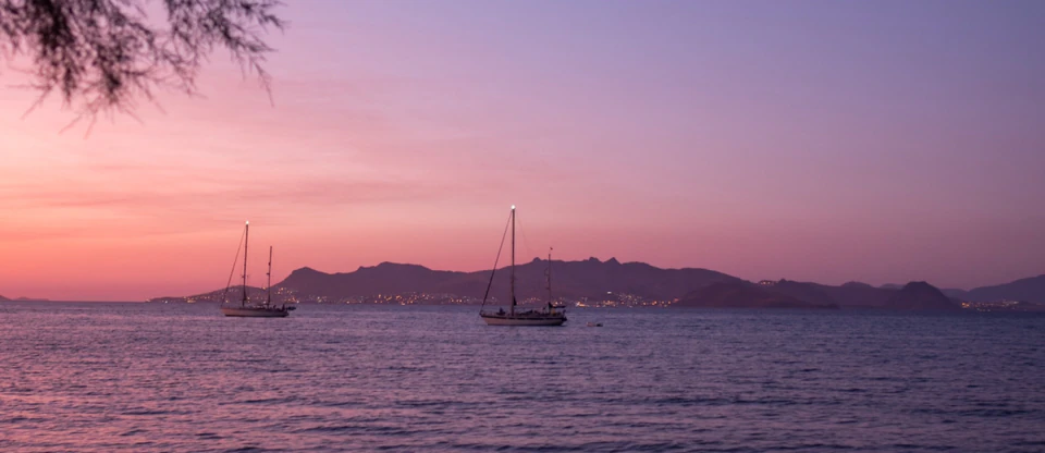 The harbor of Kos Island, a short ferry ride from Bodrum